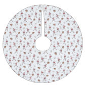 Baseball-Weihnachtsmann-Weihnachtsmuster Polyester Weihnachtsbaumdecke (Vorderseite)