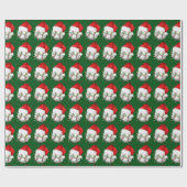 Baseball-Weihnachtsmannmütze-Umschlagpapier Geschenkpapier (Flach)
