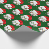 Baseball-Weihnachtsmannmütze-Umschlagpapier Geschenkpapier (Ecke)