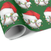 Baseball-Weihnachtsmannmütze-Umschlagpapier Geschenkpapier (Rolleneckpunkt)