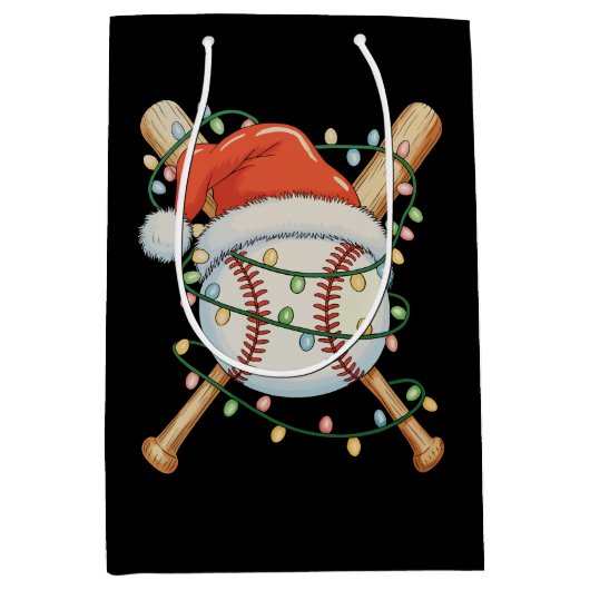 Baseball Weihnachtsmannmütze Weihnachten Weihnacht Mittlere Geschenktüte (Vorderseite)