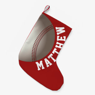 Baseball Weihnachtsname Personalisiert Kleiner Weihnachtsstrumpf