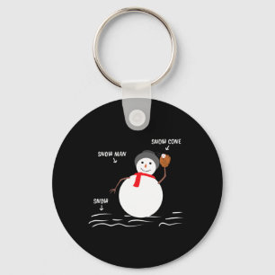 Baseball Weihnachtsschneemann Snow Cone Fangdesign Schlüsselanhänger