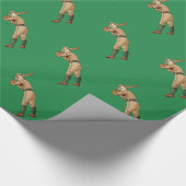 Baseball Weihnachtswrapping Paper Geschenkpapier (Ecke)