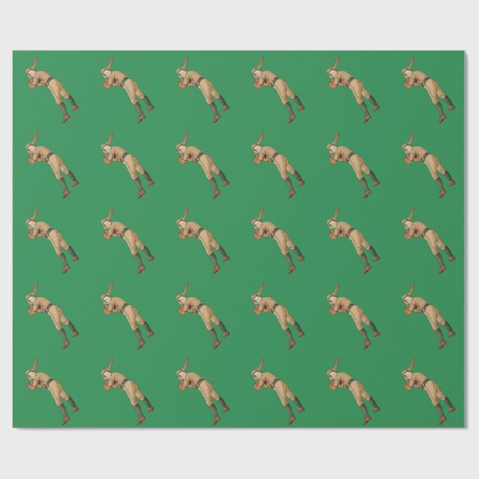 Baseball Weihnachtswrapping Paper Geschenkpapier (Flach)