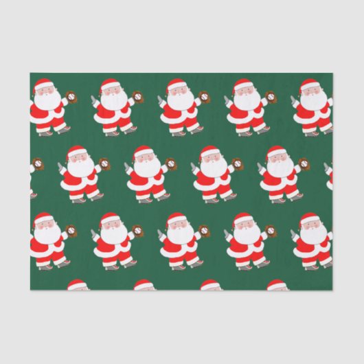 Baseball Weihnachtszettel Seidenpapier (Vorderseite)