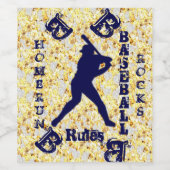 Baseball Weinetikett (Einzelnes Label)