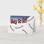 Baseball - Weise zu gehen! Glückwunsch! Karte (Gelbe Blume)