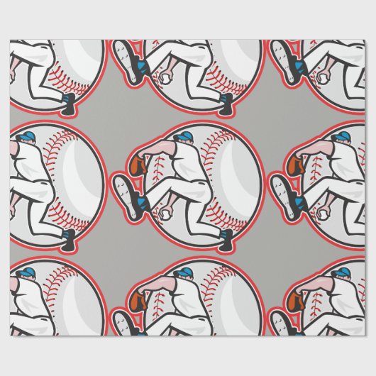 Baseball-Werfer-glattes Packpapier (Flach)