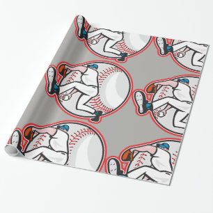 Baseball-Werfer-glattes Packpapier