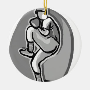 Baseball-Werfer Keramikornament