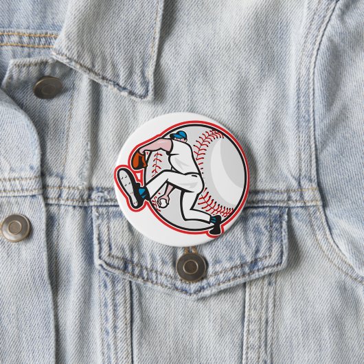 Baseball-Werfer-Knopf Button (Beispiel)