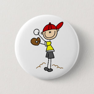 Baseball-Werfer-Knopf Button