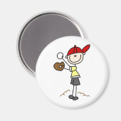 Baseball-Werfer-Magnet Magnet (Vorderseite/Rückseite)