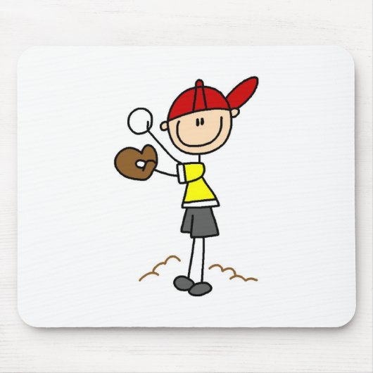 Baseball-Werfer Mousepad (Vorne)