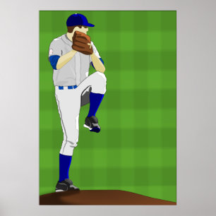 Baseball-Werfer-Plakat Poster