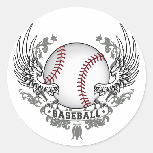 Baseball Wings Sticker (Vorderseite)