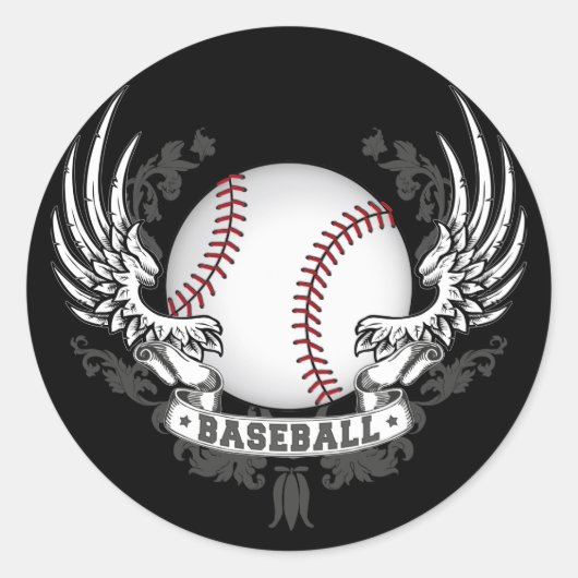 Baseball Wings Sticker (Vorderseite)