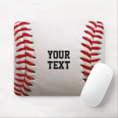 Baseball with Customizable Text Mousepad (Mit Mouse)