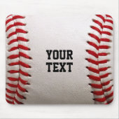 Baseball with Customizable Text Mousepad (Vorne)