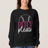 Baseball Womens Leopard Pattern Softball Baseball  Sweatshirt (Vorderseite)