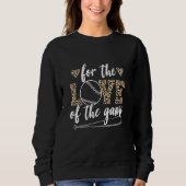 Baseball Womens Leopard Pattern Softball Baseball  Sweatshirt (Vorderseite)