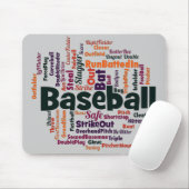 Baseball-Word-Wolke Mousepad (Mit Mouse)