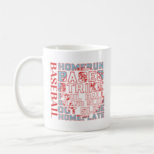Baseball Words Coffee Tasse