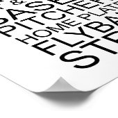 Baseball-Wörter und -PhrasenTypografie Poster (Ecke)