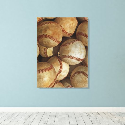 Baseball Wrapped Canvas Leinwanddruck (Insitu (Holzboden))