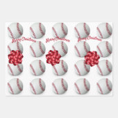 Baseball Wrapping Paper Flat Sheet Set 3 Geschenkpapier Set (Vorderseite 2)