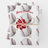 Baseball Wrapping Paper Flat Sheet Set 3 Geschenkpapier Set (Beispiel)
