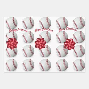 Baseball Wrapping Paper Flat Sheet Set 3 Geschenkpapier Set