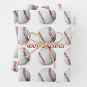 Baseball Wrapping Paper Flat Sheet Set 3 Geschenkpapier Set (Beispiel)
