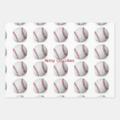 Baseball Wrapping Paper Flat Sheet Set 3 Geschenkpapier Set (Vorderseite)
