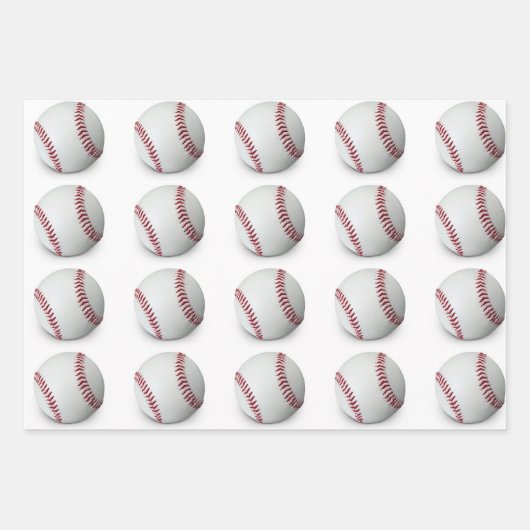 Baseball Wrapping Paper Flat Sheet Set 3 Geschenkpapier Set (Vorderseite 2)