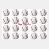 Baseball Wrapping Paper Flat Sheet Set 3 Geschenkpapier Set (Vorderseite)