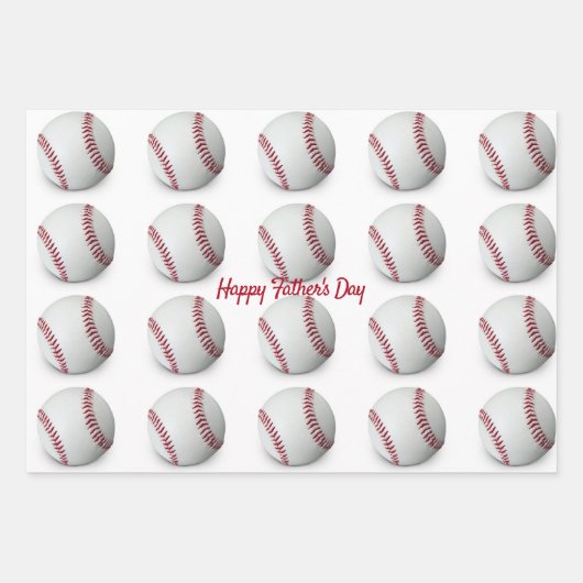 Baseball Wrapping Paper Flat Sheet Set 3 Geschenkpapier Set (Vorderseite)