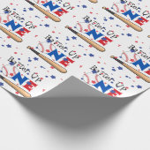 Baseball-Wrapping Paper zum ersten Geburtstag star Geschenkpapier (Ecke)