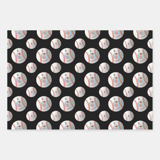 Baseball-Wrapping-Papier für benutzerdefiniertes F Geschenkpapier Set (Vorderseite)