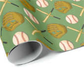 Baseball-Wrapping-Papier Geschenkpapier (Rolleneckpunkt)