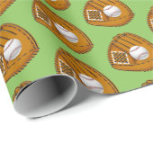 Baseball-Wrapping-Papier Geschenkpapier (Rolleneckpunkt)