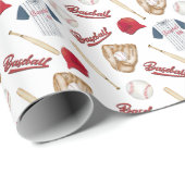Baseball-Wrapping-Papier Geschenkpapier (Rolleneckpunkt)