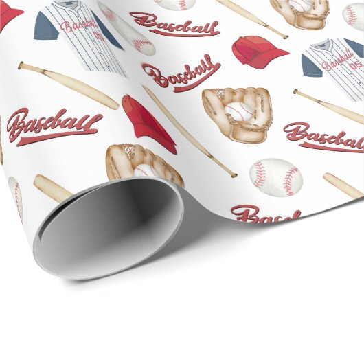 Baseball-Wrapping-Papier Geschenkpapier (Rolleneckpunkt)