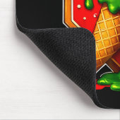 Baseball Xmas Christmas Baseball Ice Cream Drip Bo Mousepad (Ecke)