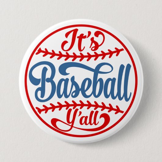 Baseball Y'all Button (Vorderseite)