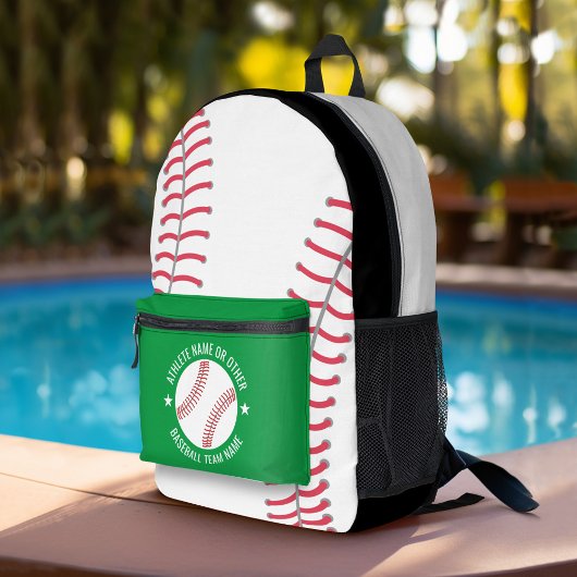 Baseball Zeichne mit eigenem Sportnamen Bedruckter Rucksack