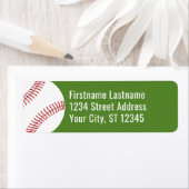 Baseball Zeichnend mit Rücksendeadresse - grün (Insitu)