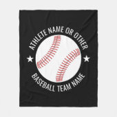 Baseball Zeichnete mit Team und Athletin Name mode Fleecedecke (Vorderseite)