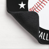 Baseball Zeichnete mit Team und Athletin Name mode Mousepad (Ecke)